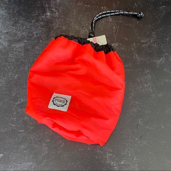 NWT VS PINK Coral Nylon Drawstring Pouch OS - Picture 3 of 8